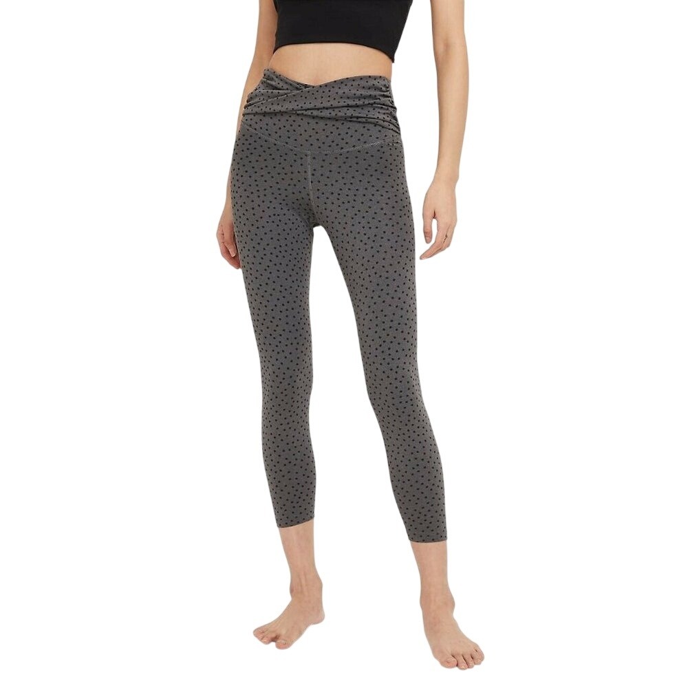 Nike Yoga Dri-FIT High Rise Crossover 7/8 Leggings Grey PolkaDot Star CZ9150-068